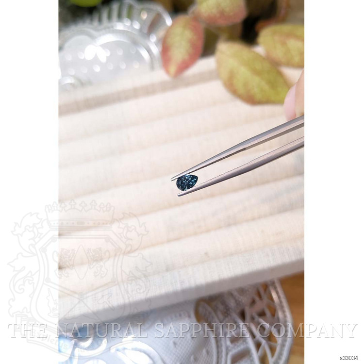 0.48 Ct. Bluish Green Sapphire from Montana