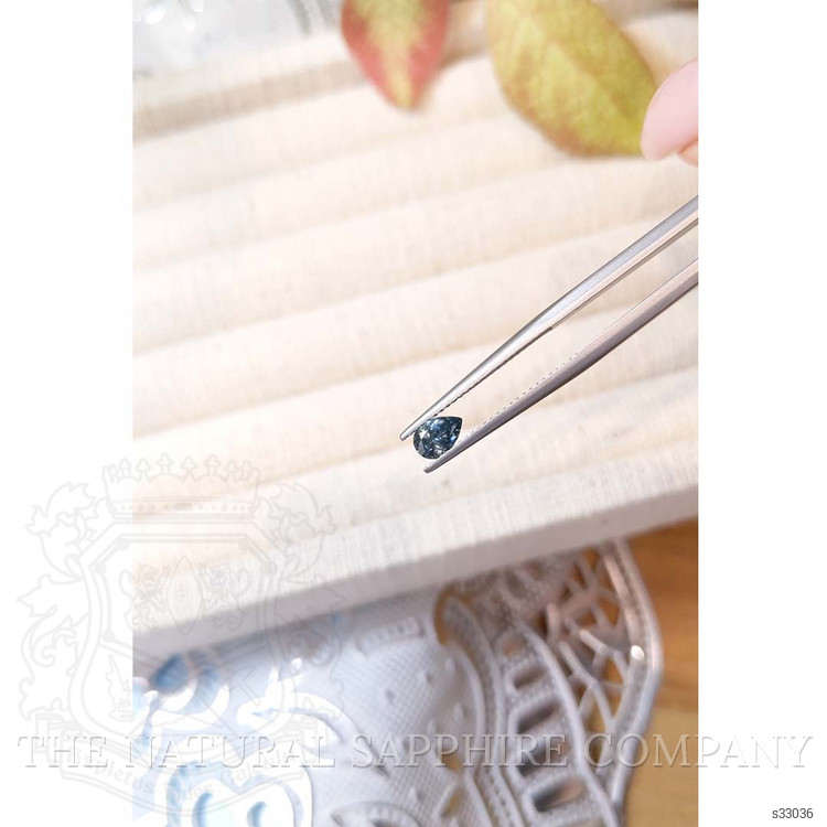 0.48 Ct. Greenish Blue Sapphire from Montana