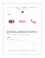 0.56 Ct. Pink Sapphire from Ceylon (Sri Lanka) Appraisal