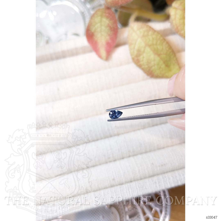 0.34 Ct. Greenish Blue Sapphire from Montana