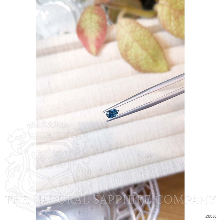 0.34 Ct. Greenish Blue Sapphire from Montana