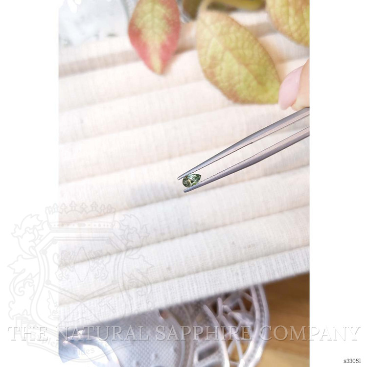 0.28 Ct. Green Sapphire from Montana