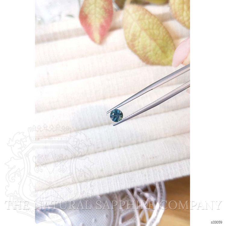 0.59 Ct. Bluish Green Sapphire from Montana