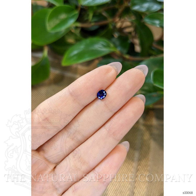 0.84 Ct. Blue Sapphire from Ceylon (Sri Lanka)