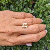 6.56 Ct. Orangish Yellow Sapphire from Ceylon (Sri Lanka) Life Style