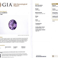 4.02 Ct. Pinkish Purple Sapphire from Ceylon (Sri Lanka) Scan Report