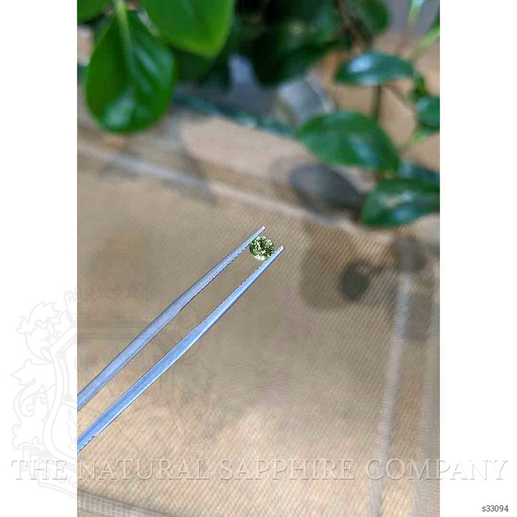 0.53 Ct. Yellowish Green Sapphire from Madagascar