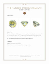 0.51 Ct. Greenish Yellow Sapphire from Madagascar Appraisal