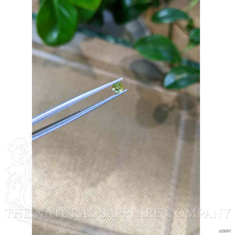 0.51 Ct. Greenish Yellow Sapphire from Madagascar