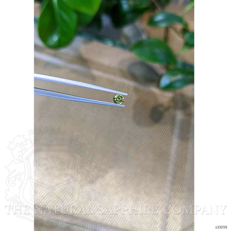 0.42 Ct. Yellowish Green Sapphire from Madagascar