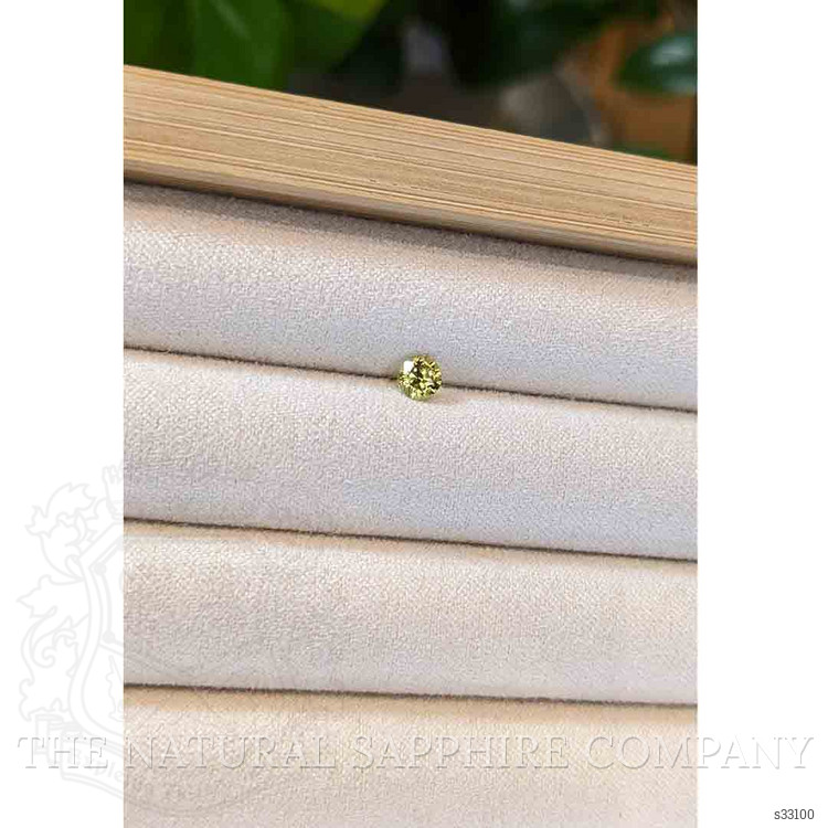 0.41 Ct. Greenish Yellow Sapphire from Madagascar