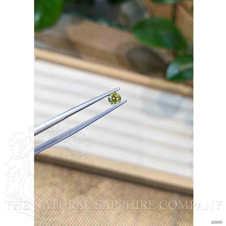 0.41 Ct. Greenish Yellow Sapphire from Madagascar