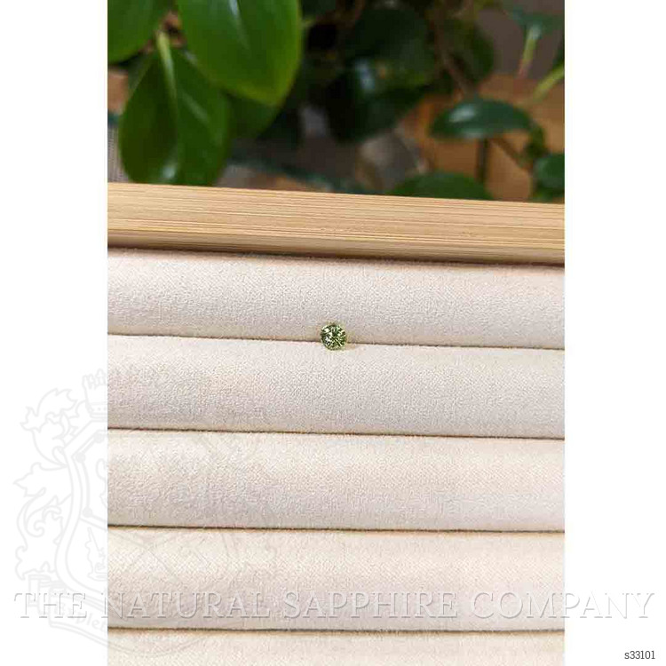 0.56 Ct. Greenish Yellow Sapphire from Madagascar