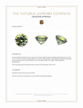 0.42 Ct. Yellowish Green Sapphire from Madagascar Appraisal