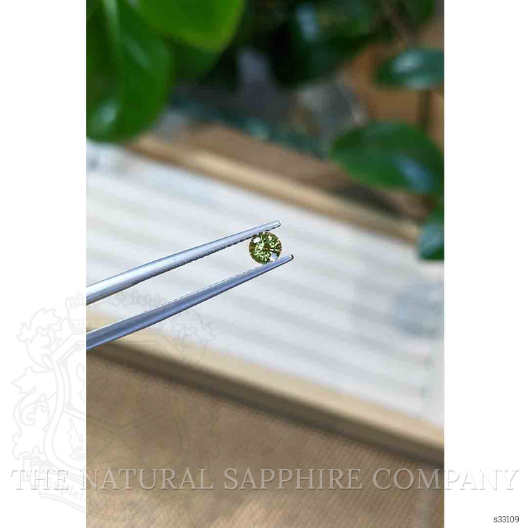 0.42 Ct. Yellowish Green Sapphire from Madagascar