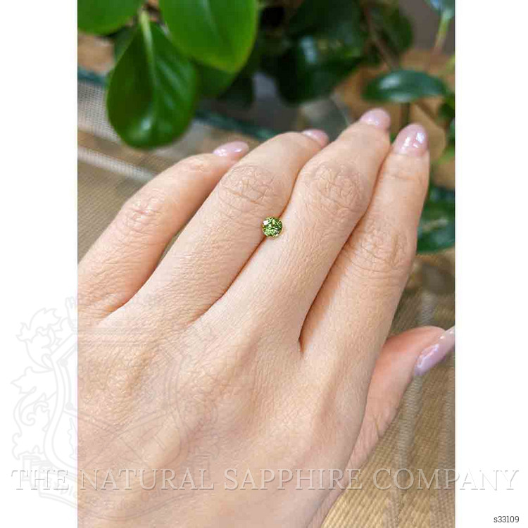 0.42 Ct. Yellowish Green Sapphire from Madagascar