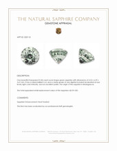 0.58 Ct. Green Sapphire from Madagascar Appraisal
