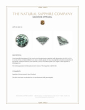 0.54 Ct. Green Sapphire from Madagascar Appraisal