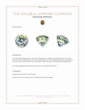 0.41 Ct. Green Sapphire from Madagascar Appraisal