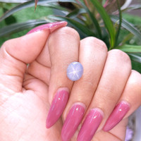 5.21 Ct. Greyish Blue Star Sapphire from Ceylon (Sri Lanka) Life Style