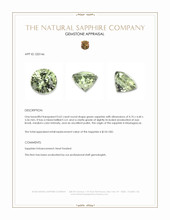 0.62 Ct. Green Sapphire from Madagascar Appraisal