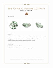 0.36 Ct. Green Sapphire from Madagascar Appraisal