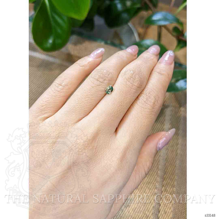 0.55 Ct. Bluish Green Sapphire from Madagascar