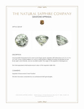 0.43 Ct. Green Sapphire from Madagascar Appraisal