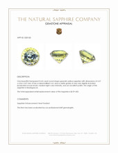 0.43 Ct. Greenish Yellow Sapphire from Madagascar Appraisal
