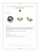 0.47 Ct. Yellowish Green Sapphire from Madagascar Appraisal