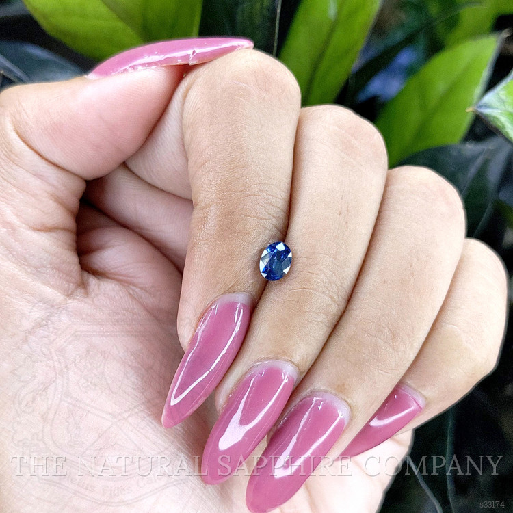 0.66 Ct. Greenish Blue Sapphire from Ceylon (Sri Lanka)