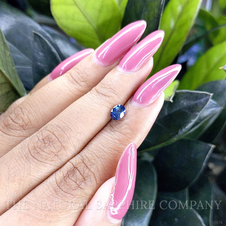 0.66 Ct. Greenish Blue Sapphire from Ceylon (Sri Lanka)