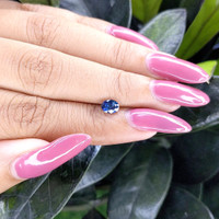 0.66 Ct. Greenish Blue Sapphire from Ceylon (Sri Lanka) Life Style