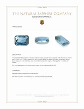 1.14 Ct. Greenish Blue Sapphire from Ceylon (Sri Lanka) Appraisal