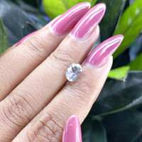 1.66 Ct. White Sapphire from Madagascar Life Style