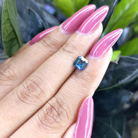 1.10 Ct. Greenish Blue Sapphire from Madagascar Life Style