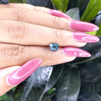 1.03 Ct. Greenish Blue Sapphire from Madagascar Life Style