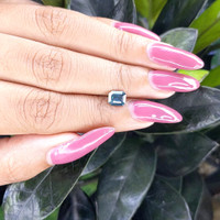 1.09 Ct. Bluish Green Sapphire from Madagascar Life Style