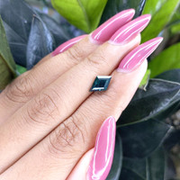 1.59 Ct. Bluish Green Sapphire from Madagascar Life Style