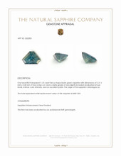1.25 Ct. Bluish Green Sapphire from Madagascar Appraisal