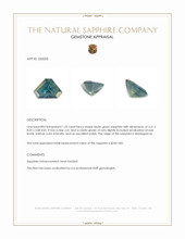1.25 Ct. Bluish Green Sapphire from Madagascar Appraisal