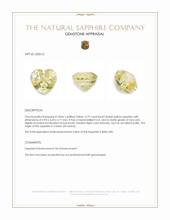 0.79 Ct. Yellow Sapphire from Ceylon (Sri Lanka) Appraisal