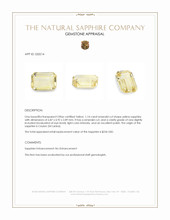 1.14 Ct. Yellow Sapphire from Ceylon (Sri Lanka) Appraisal