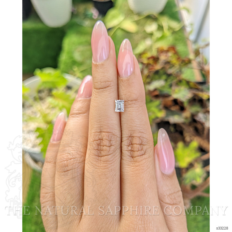 0.90 Ct. White Sapphire from Ceylon (Sri Lanka)