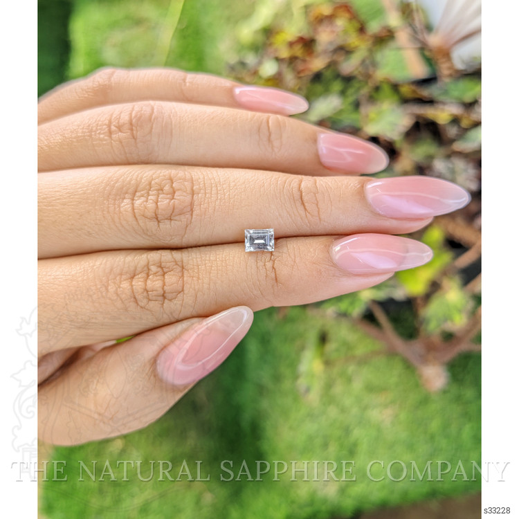 0.90 Ct. White Sapphire from Ceylon (Sri Lanka)