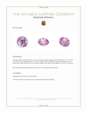 0.59 Ct. Purple Sapphire from Ceylon (Sri Lanka) Appraisal