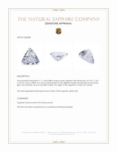 1.11 Ct. Purple Sapphire from Ceylon (Sri Lanka) Appraisal