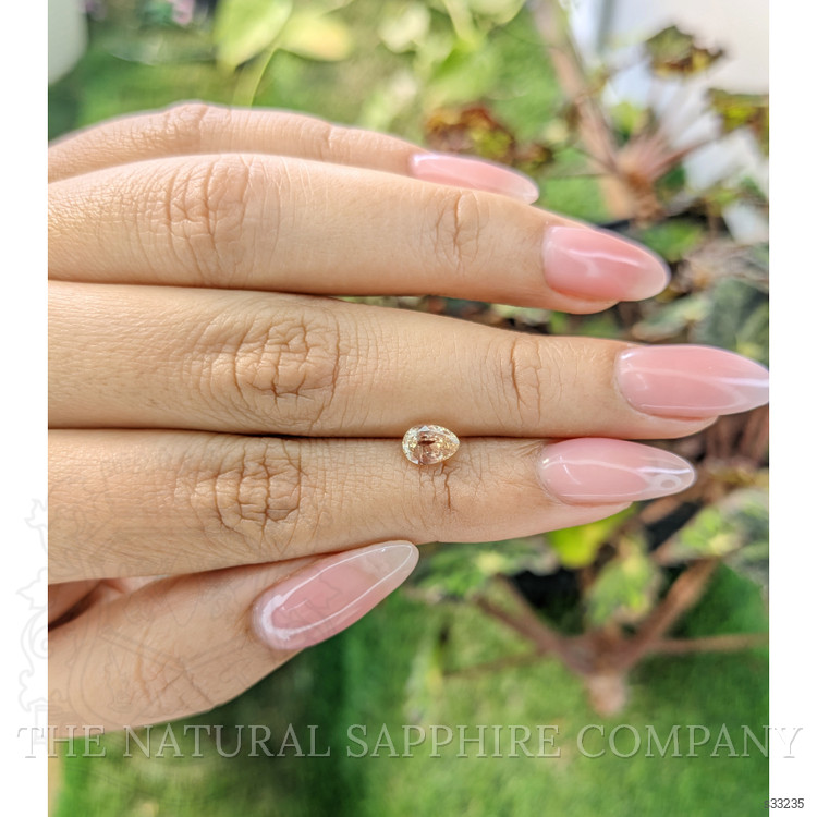 0.96 Ct. Peach Sapphire from Ceylon (Sri Lanka)