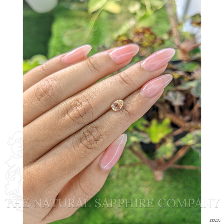 0.96 Ct. Peach Sapphire from Ceylon (Sri Lanka)