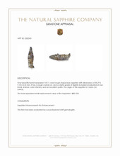 18.11 Ct. Blue Rough Sapphire from Ceylon (Sri Lanka) Appraisal